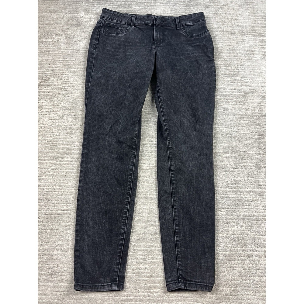 Maurices Skinny Jeans Womens Large‎ Long Black Denim Jeggings Stretch